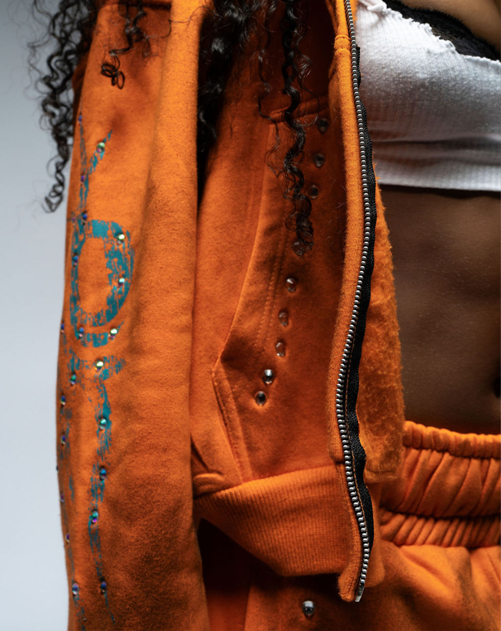 Dalawn™ Blue Flame Zip-Up Hoodie