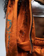 Dalawn™ Blue Flame Zip-Up Hoodie
